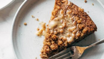 Carrot Coffee Cake with Honey Butter Square