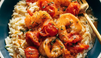 Garlic Shrimp and Tomatoes Square