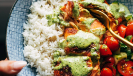 Salmon with Basil Sauce Square 1 960x960