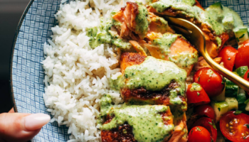 Salmon with Basil Sauce Square 1 960x960