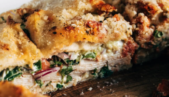 Trader Joes Sun Dried Tomato Focaccia Turkey Sandwich Square