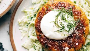 salmon burgers on a plate yoast