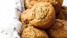zucchini muffins square